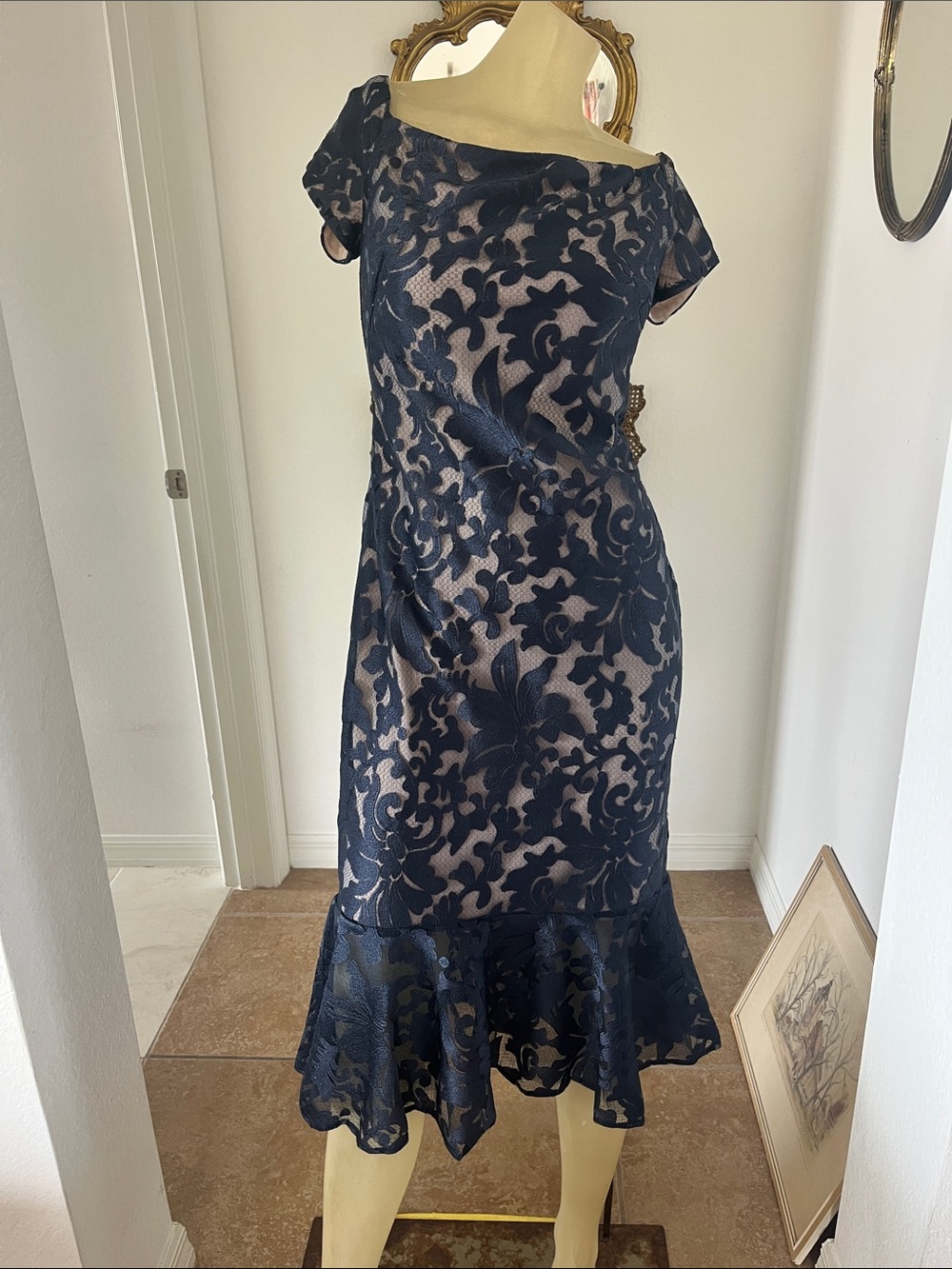 Gorgeous Calvin Klein Sheer Illusion Dress